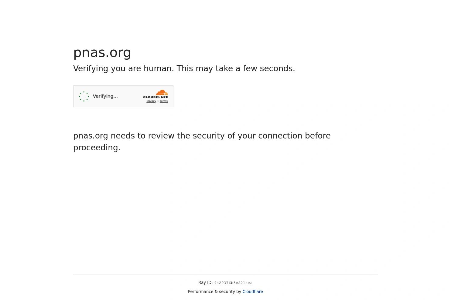 Proceedings of the National Academy of Sciences website screenshot