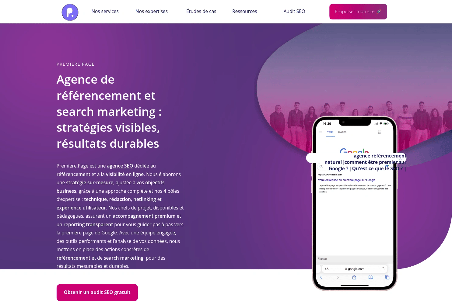 Premiere.Page website screenshot