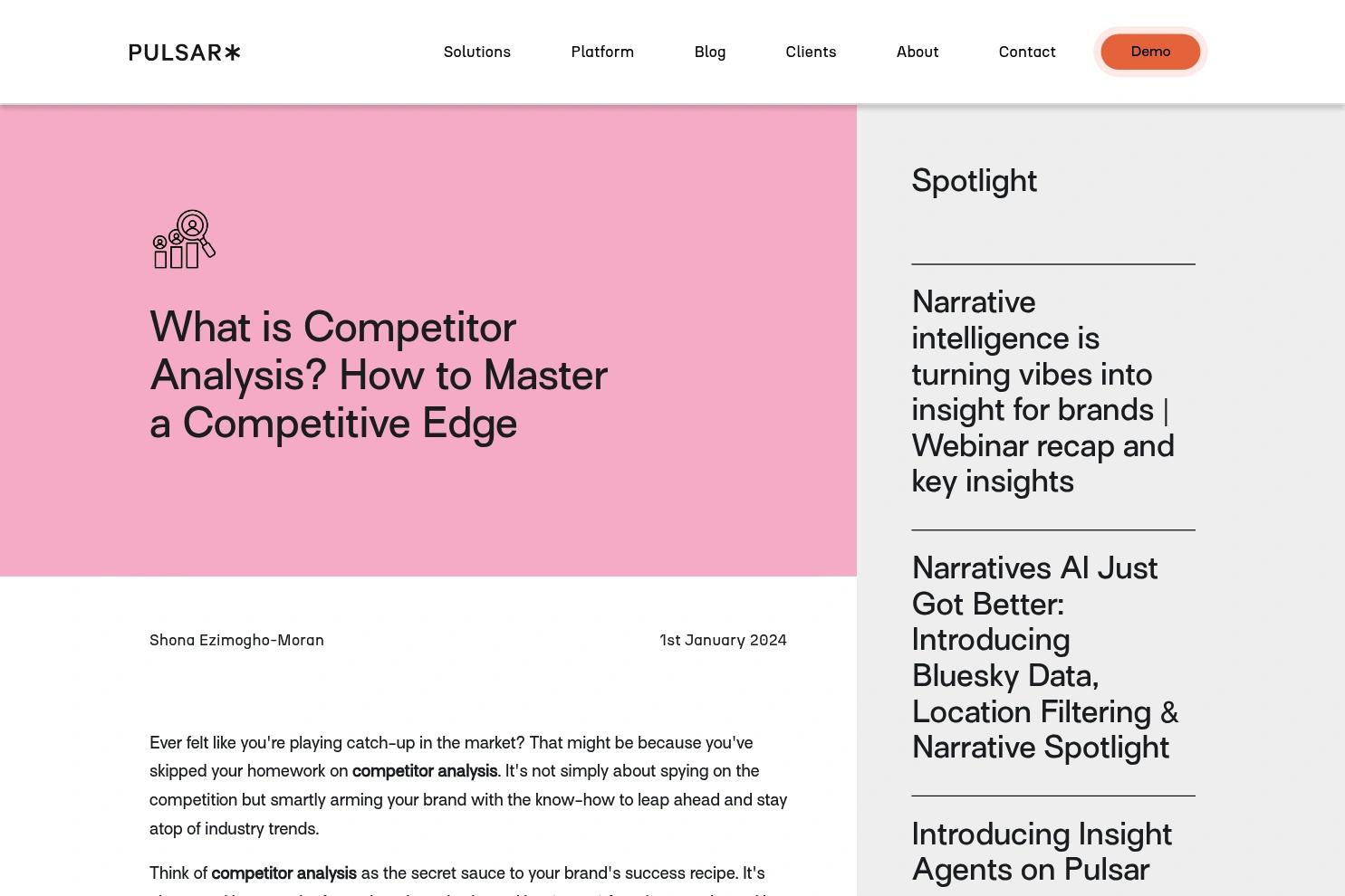 Pulsar Platform website screenshot