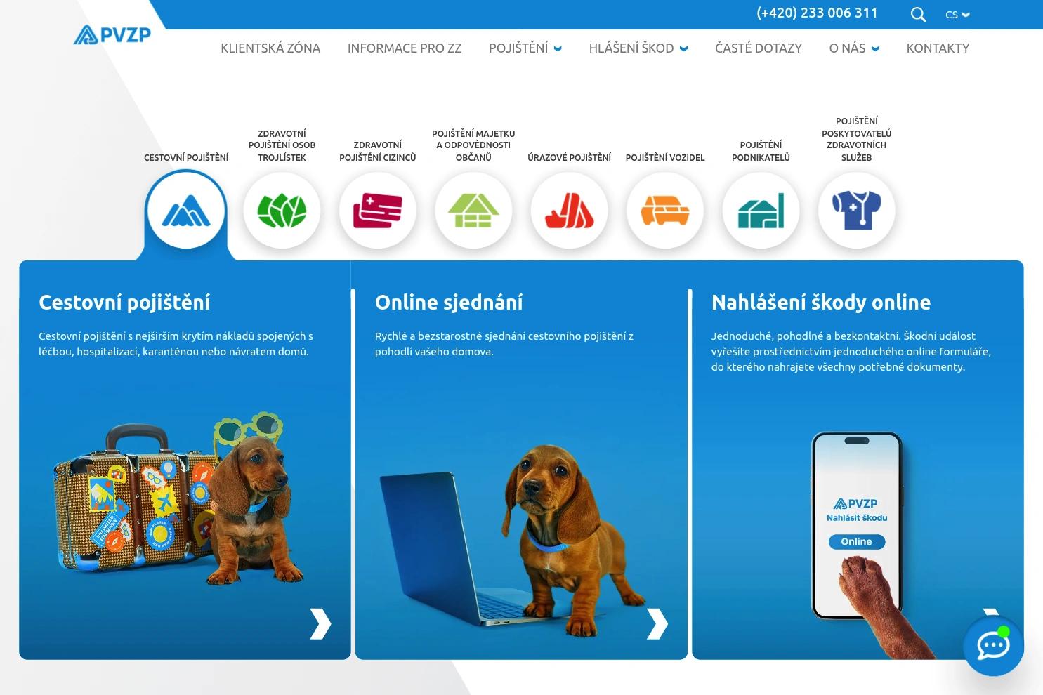 PVZP website screenshot