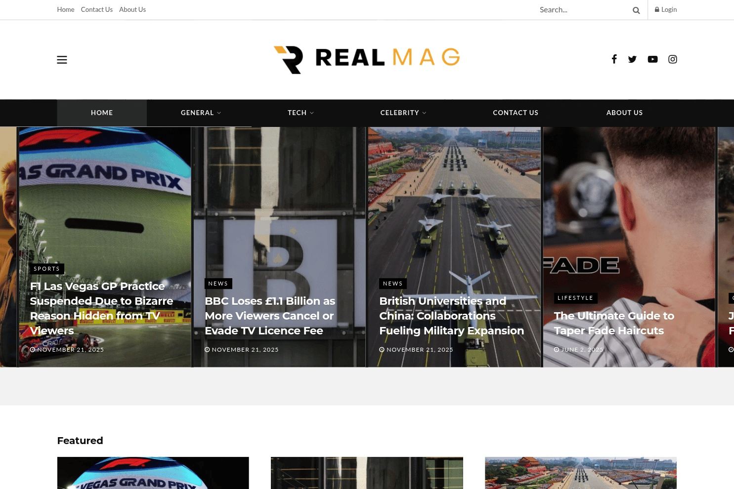 Real Mag website screenshot