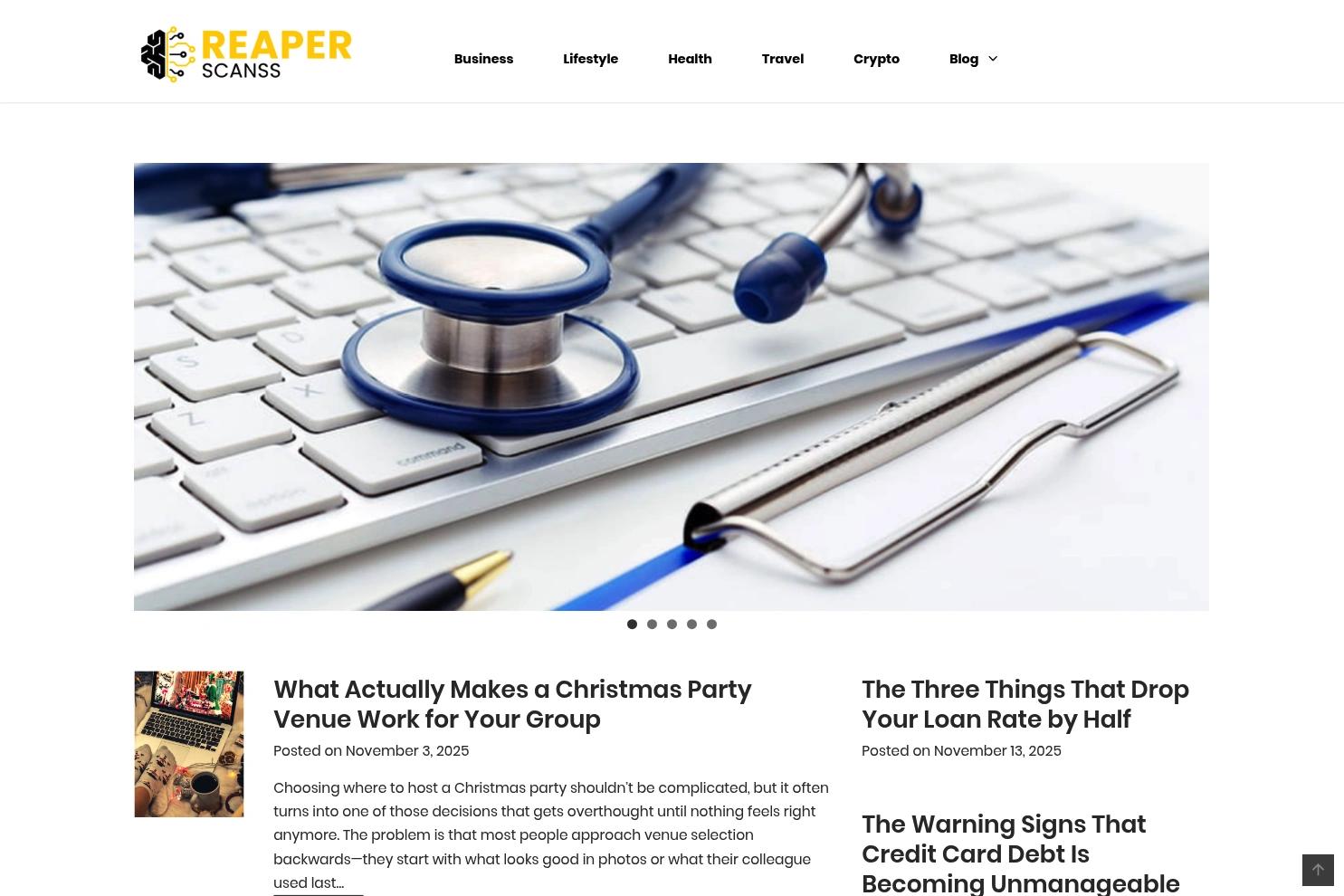 Reaper Scans website screenshot