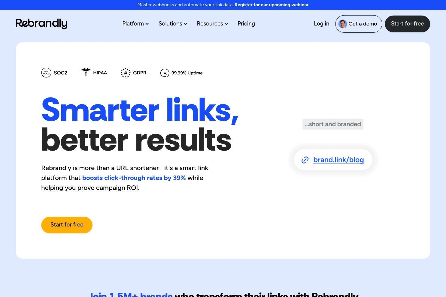 Rebrandly website screenshot