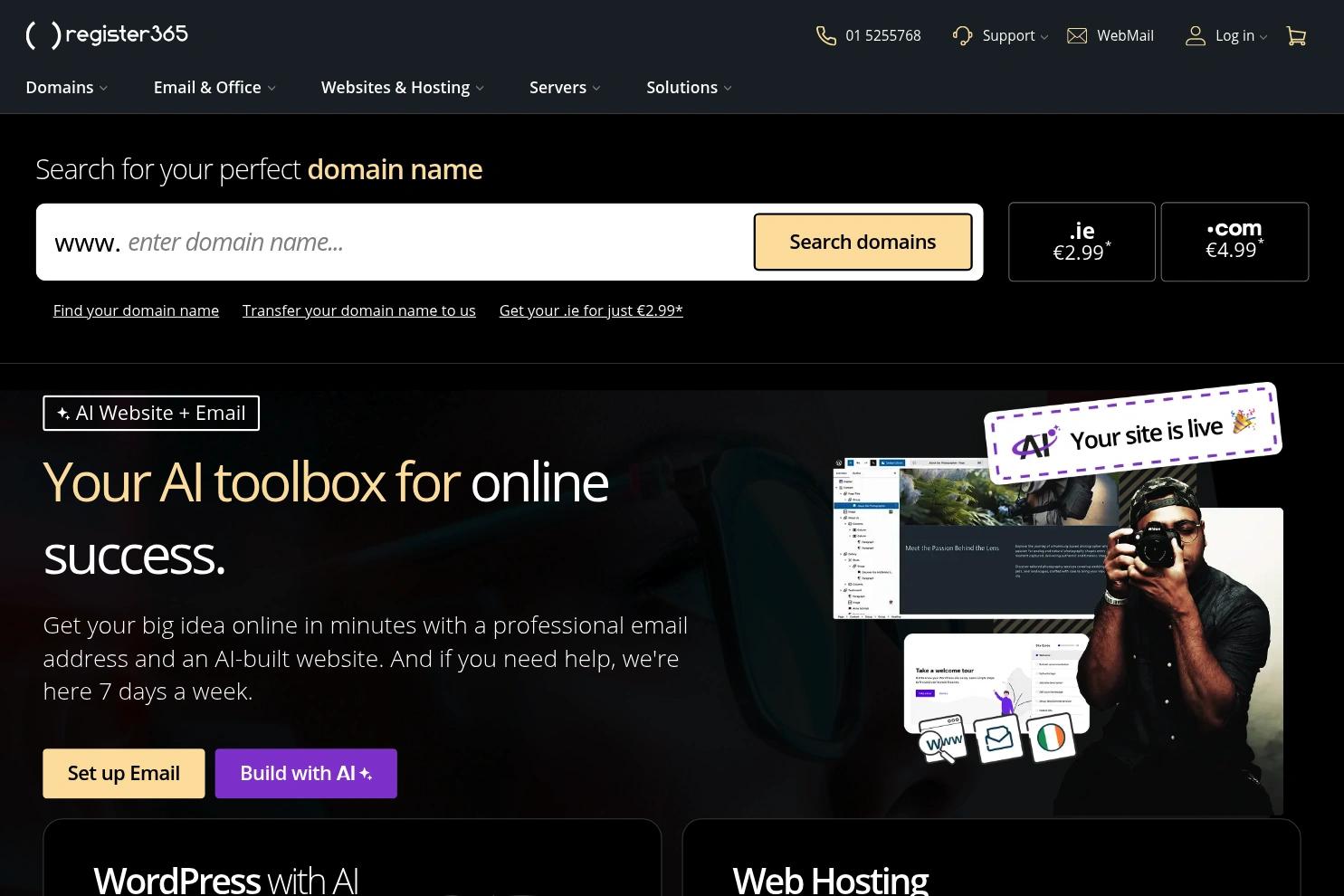 Register365 website screenshot