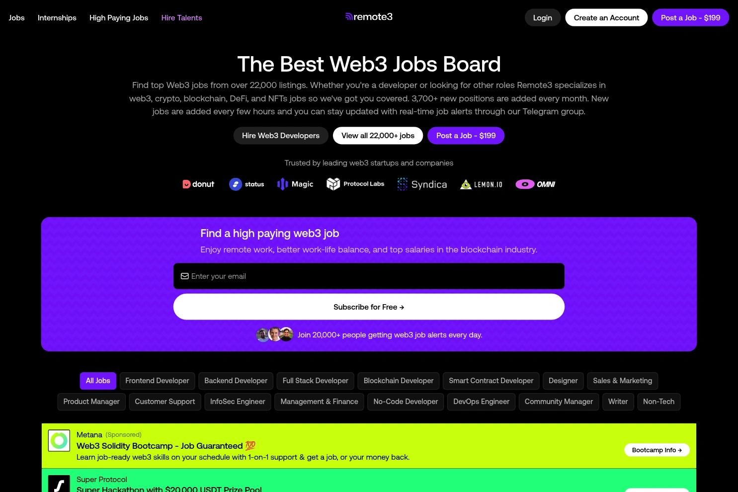 Remote3 website screenshot