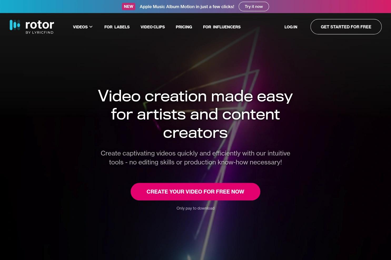 Rotor Videos website screenshot