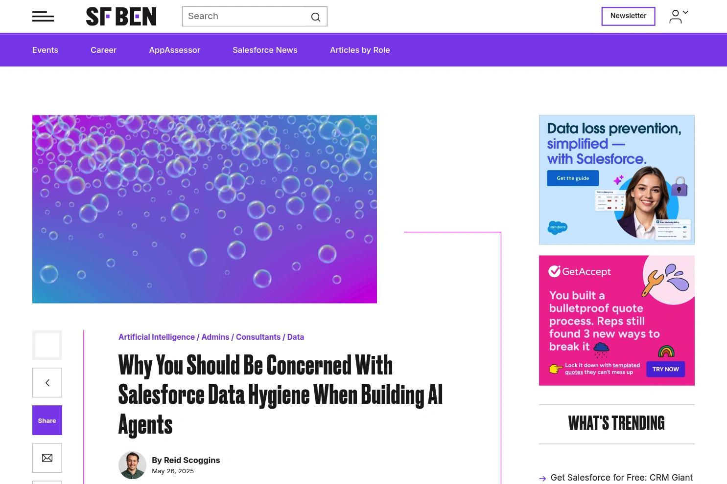 Salesforce Ben website screenshot