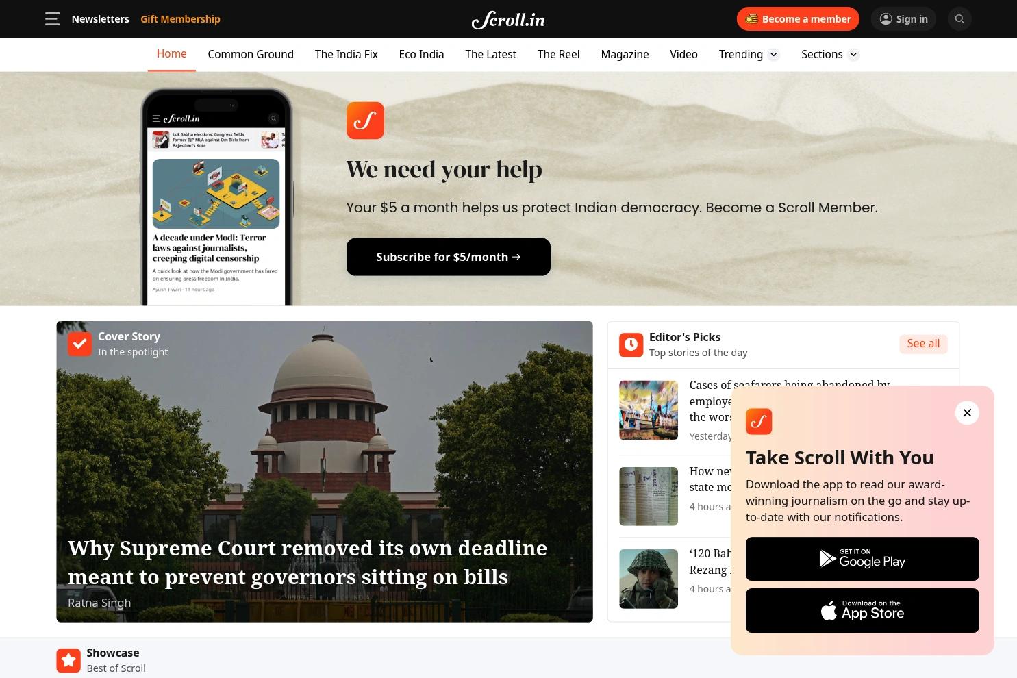 Scroll.in website screenshot