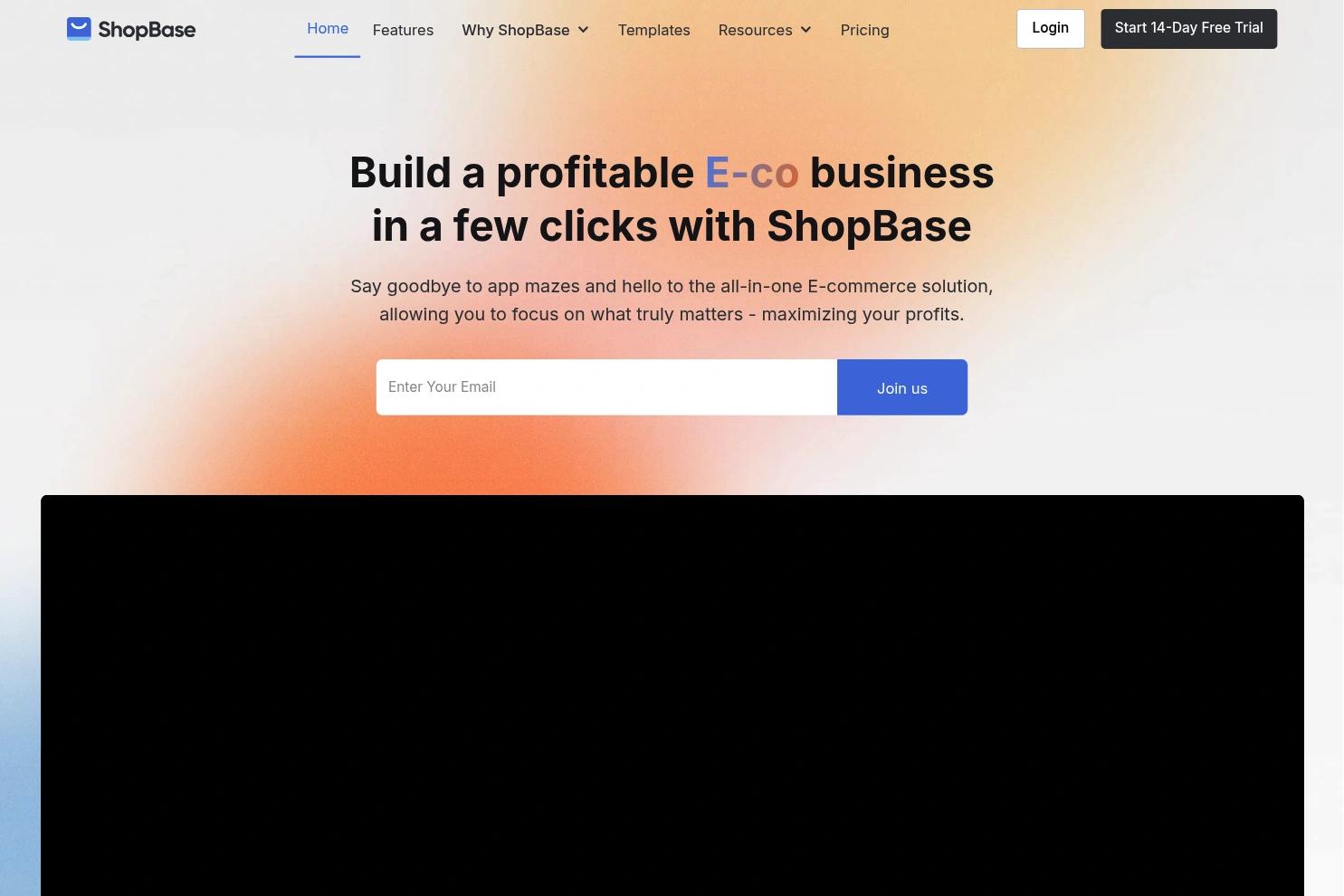ShopBase website screenshot