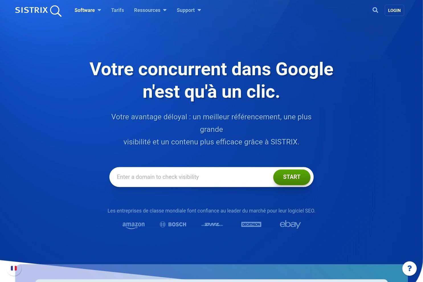 SISTRIX website screenshot