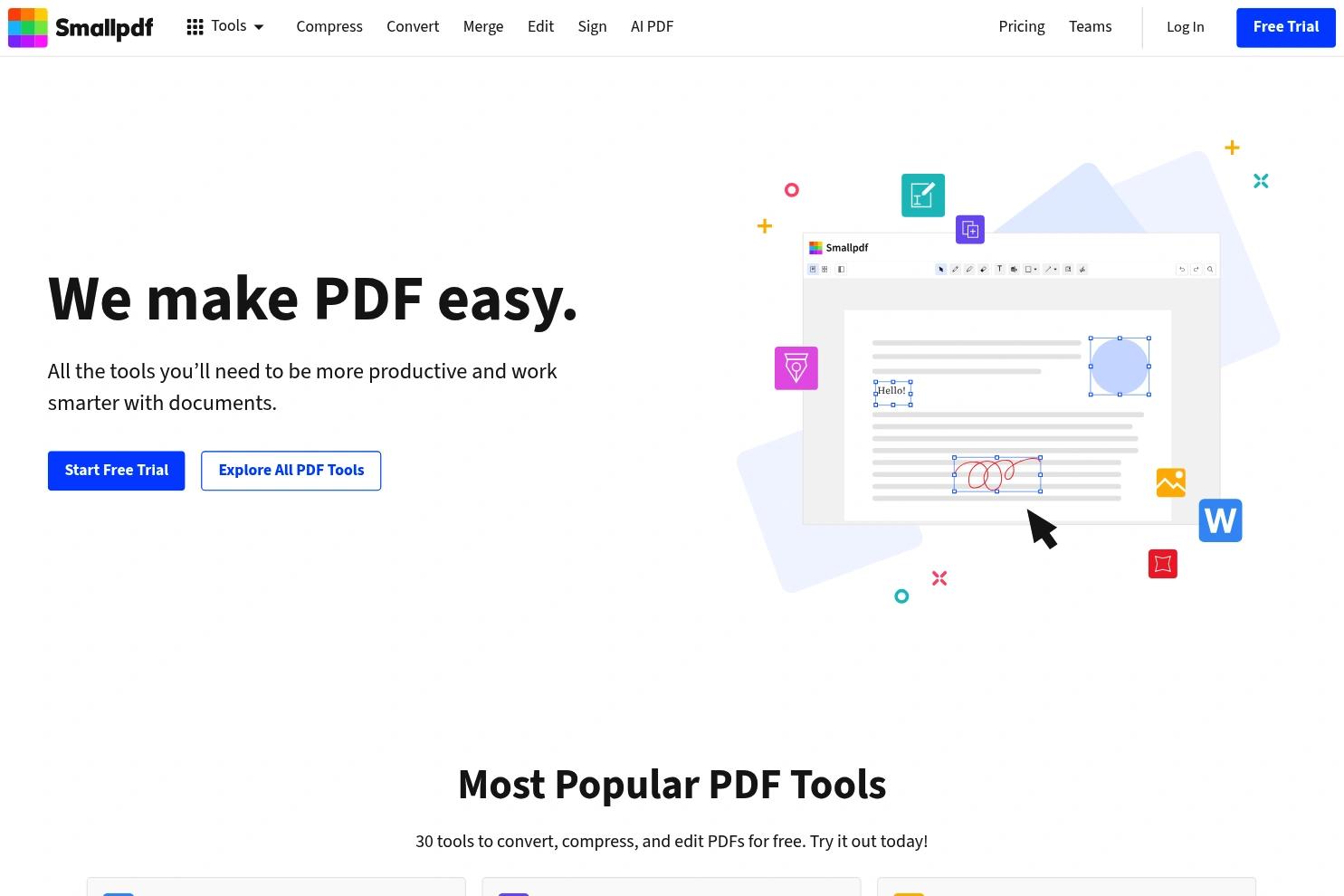 Smallpdf website screenshot