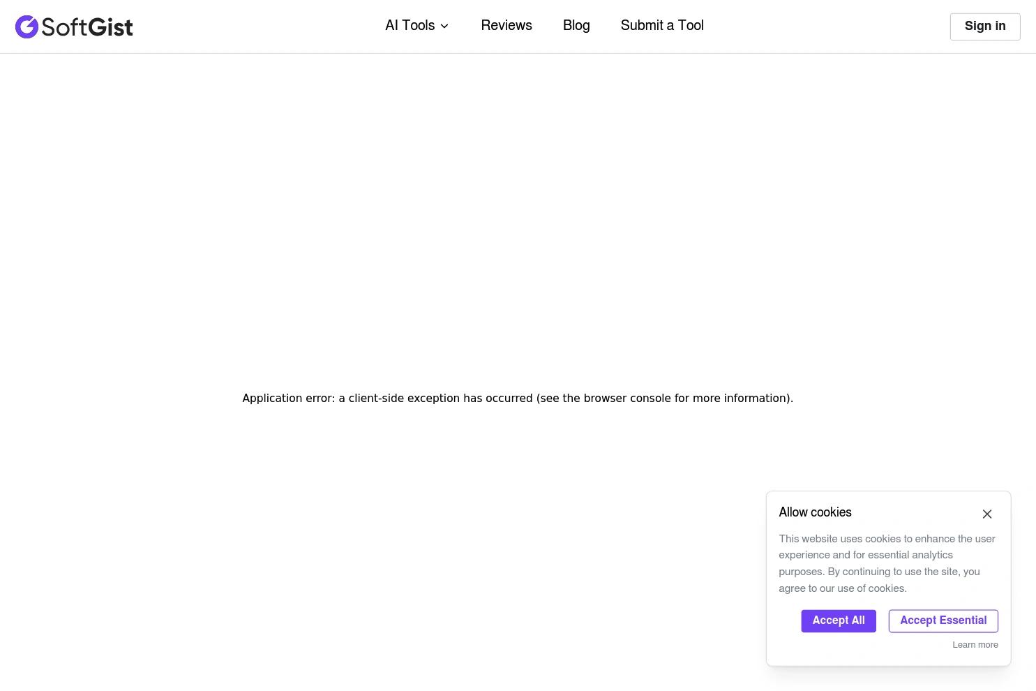 SoftGist website screenshot