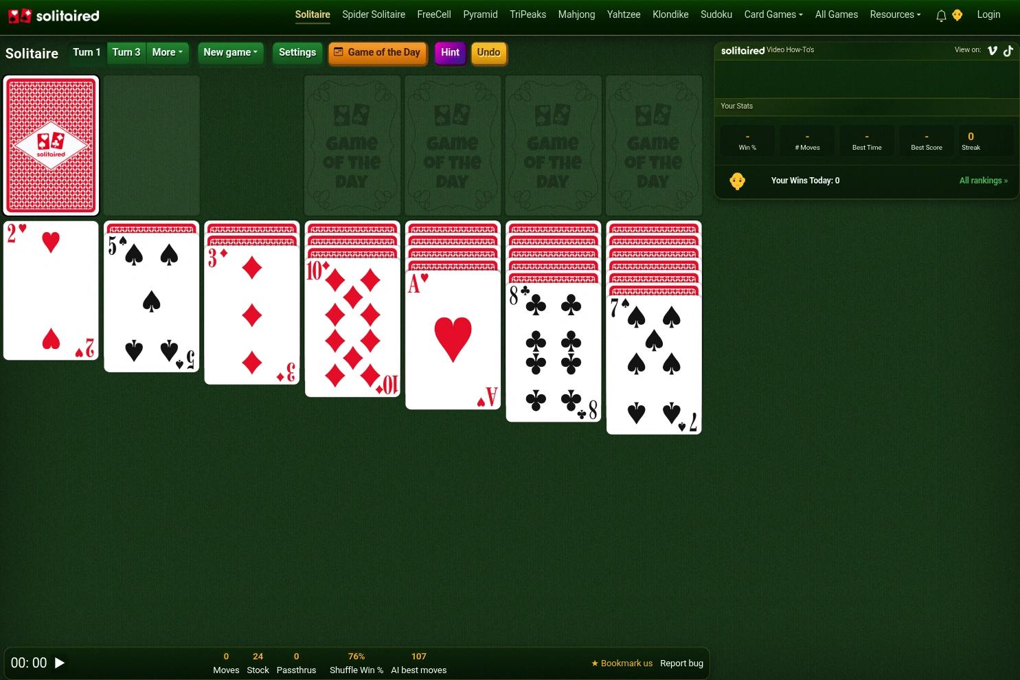 Solitaired website screenshot