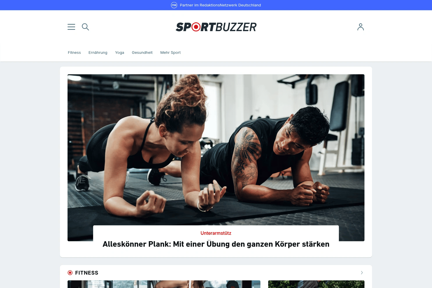 Sportbuzzer website screenshot