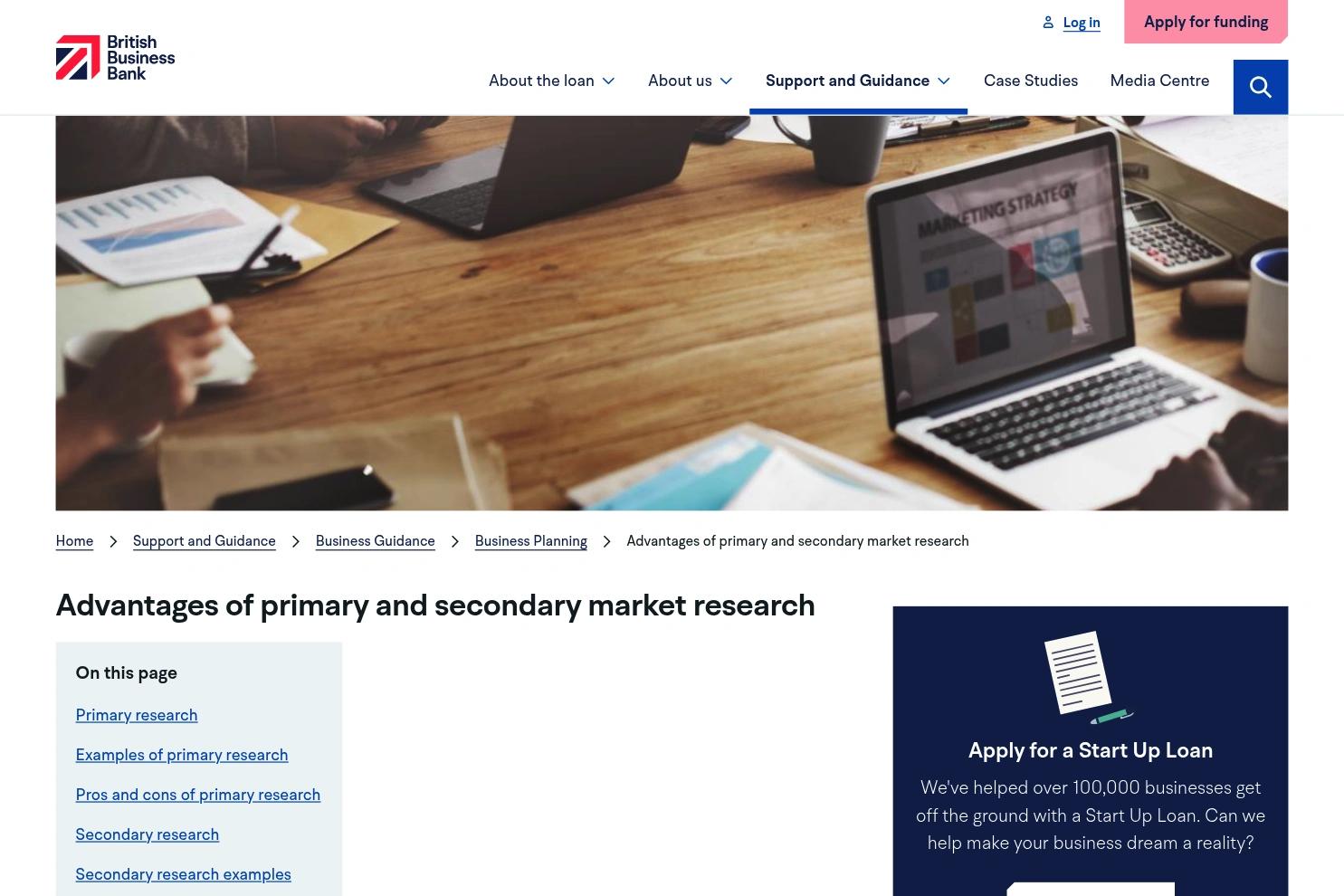 Start Up Loans website screenshot