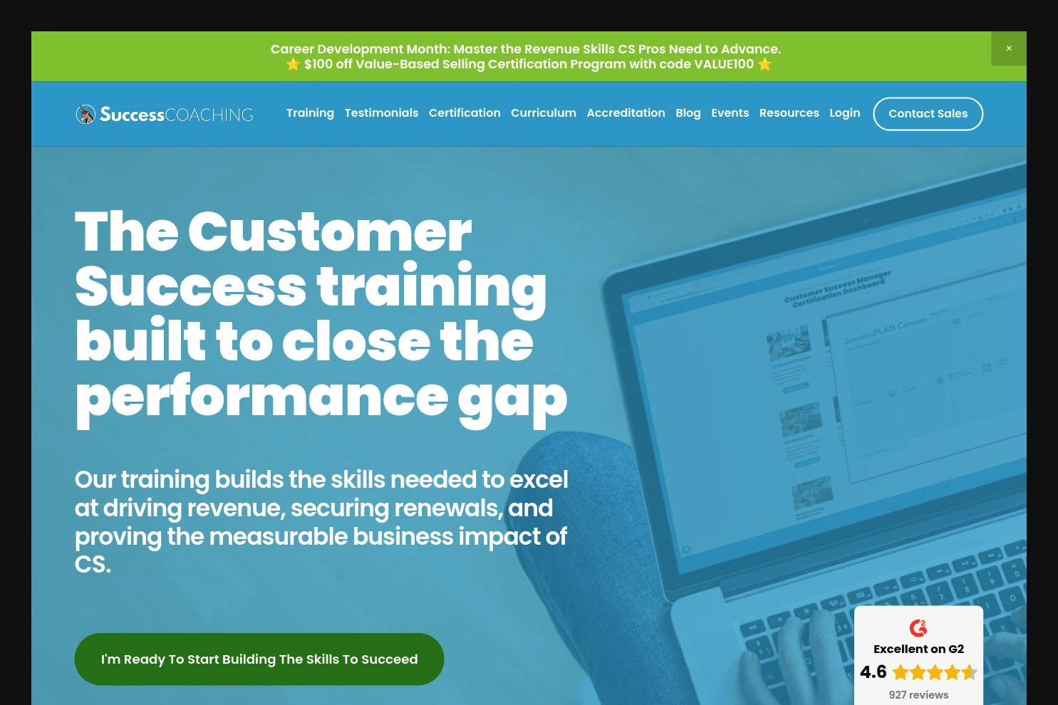 SuccessCOACHING website screenshot