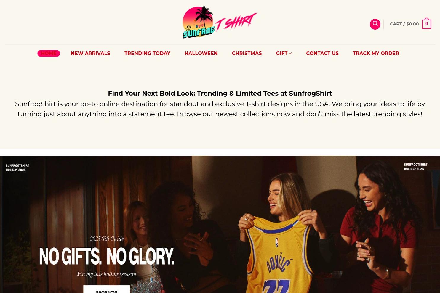 SunfrogShirt website screenshot