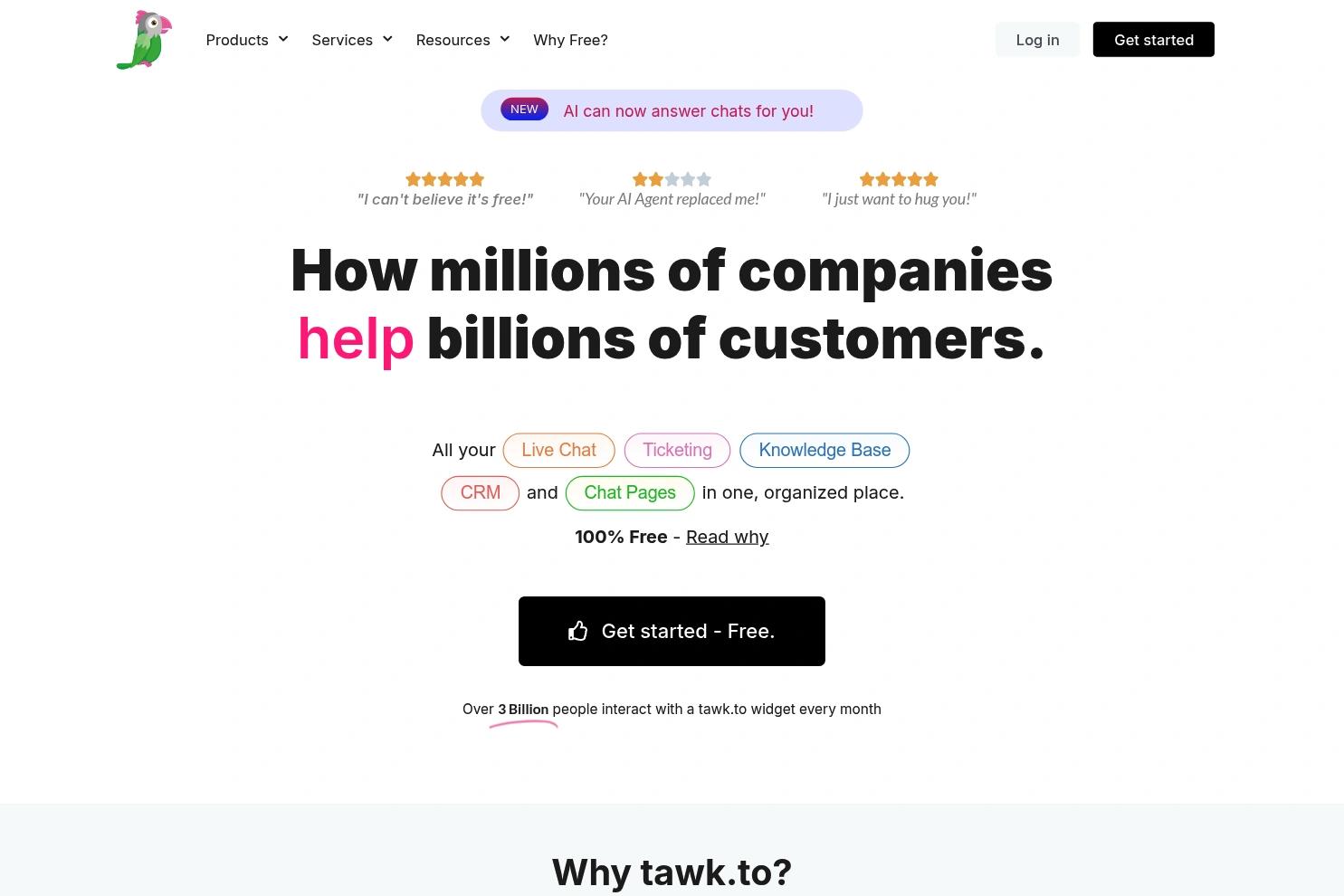 tawk.to website screenshot