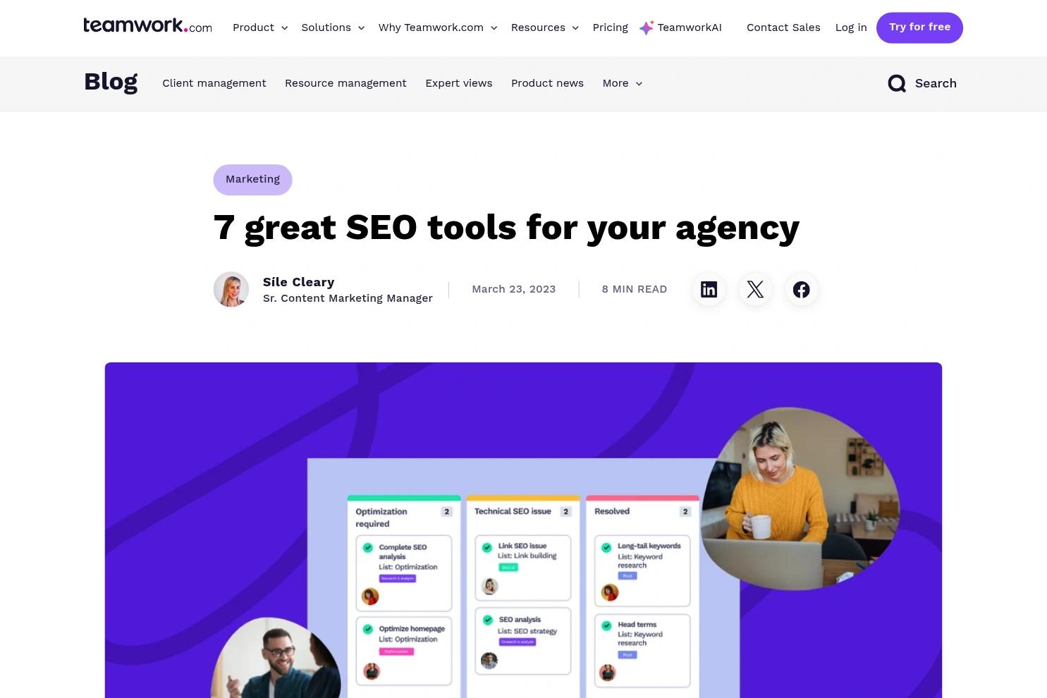 Teamwork website screenshot