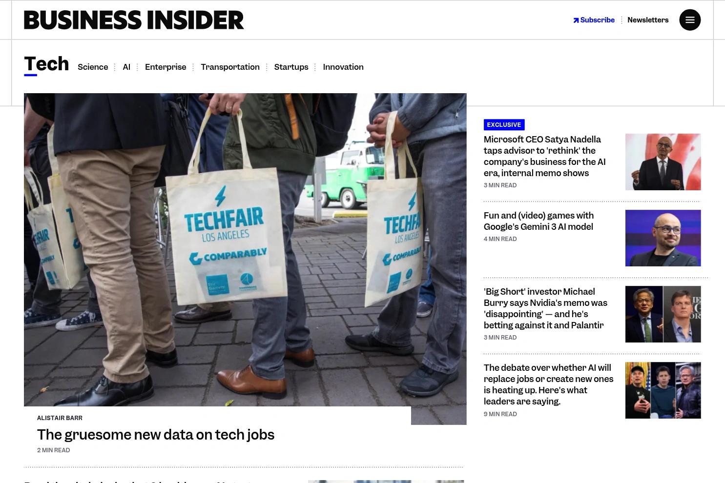 Tech Insider website screenshot