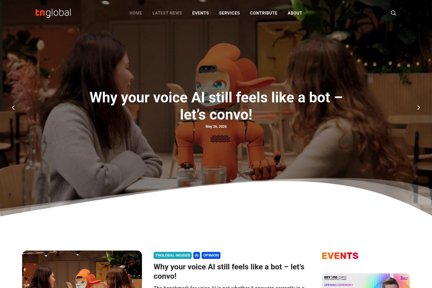 TNGlobal website screenshot