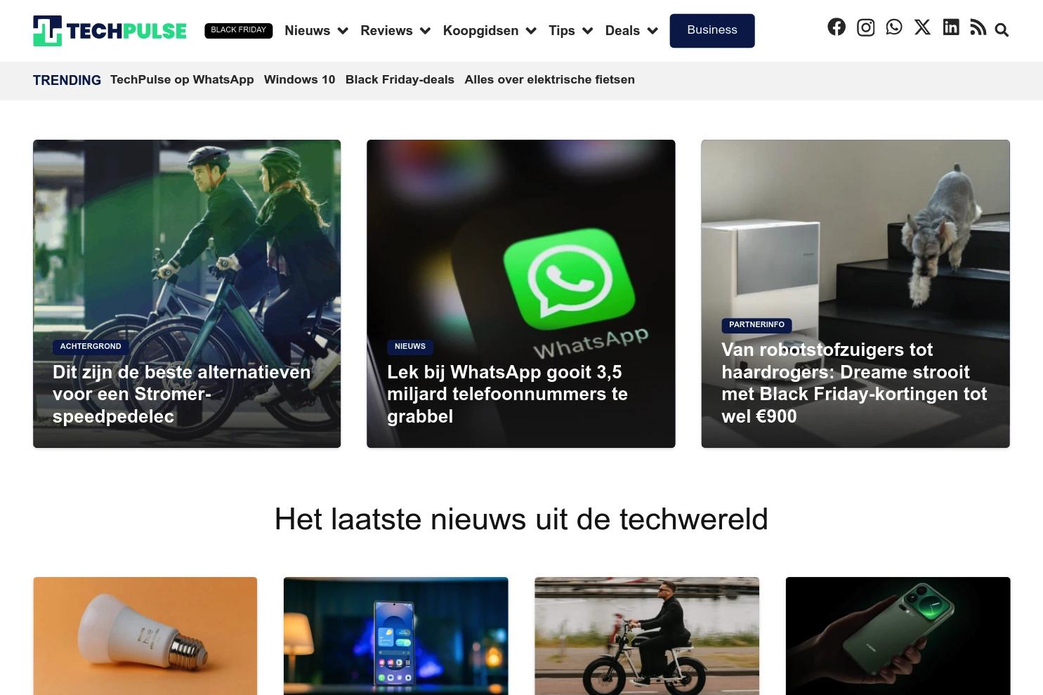 TechPulse website screenshot