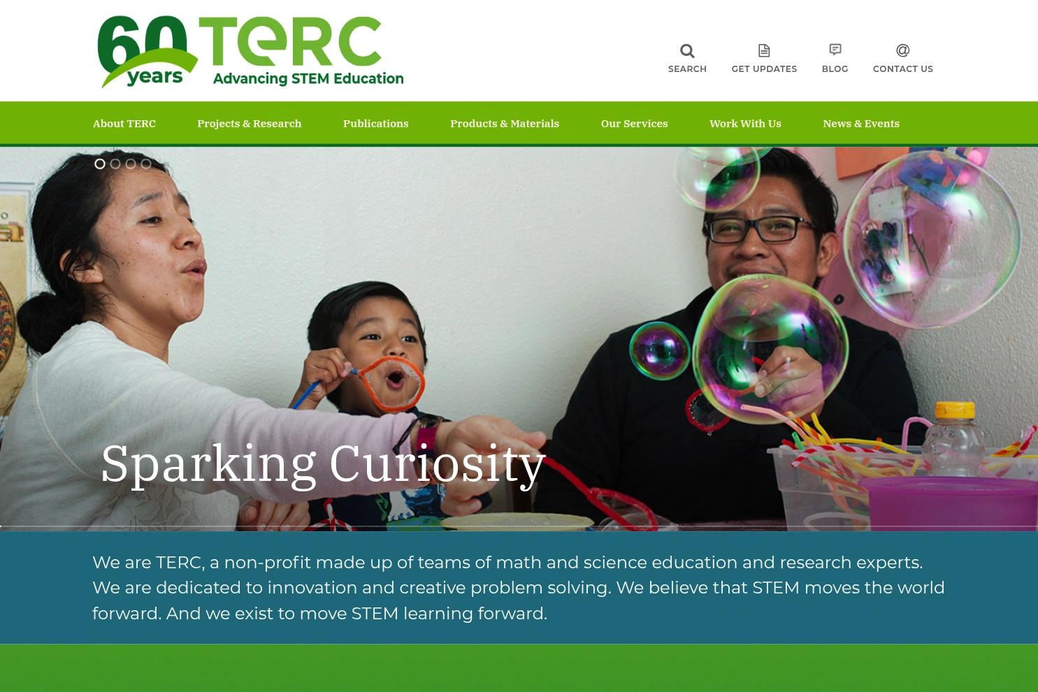 TERC website screenshot