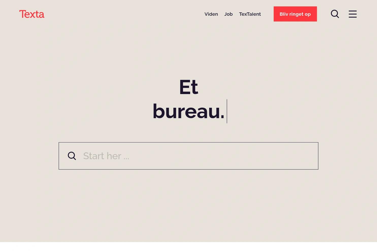 Texta website screenshot