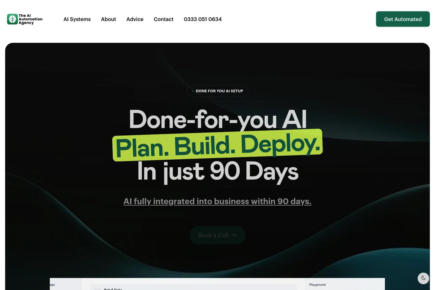 The AI Automation Agency website screenshot