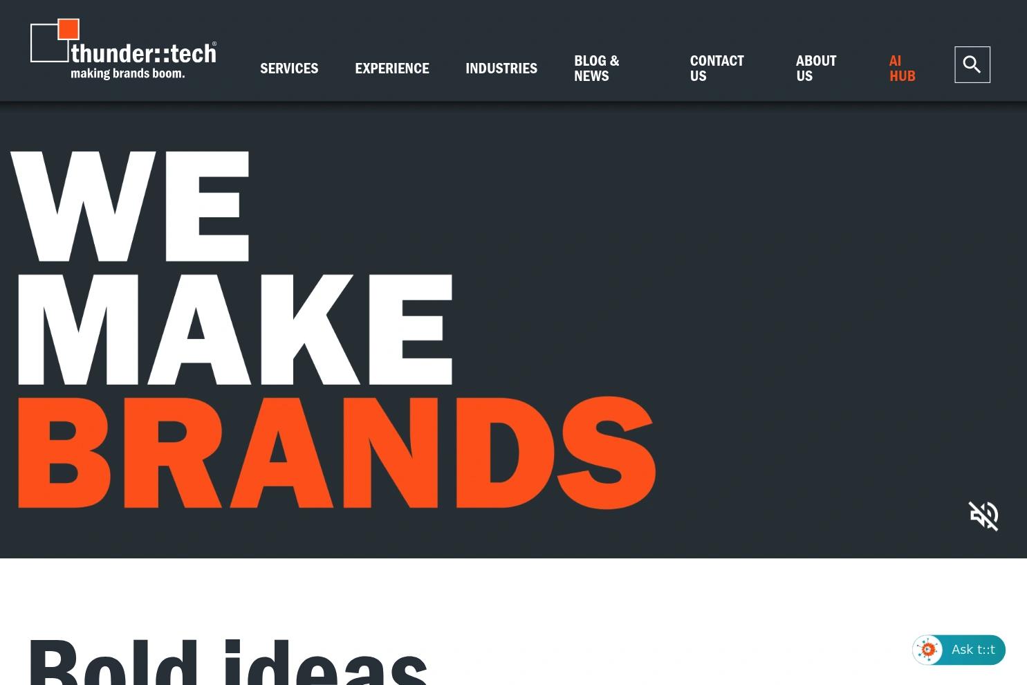 thunder::tech website screenshot