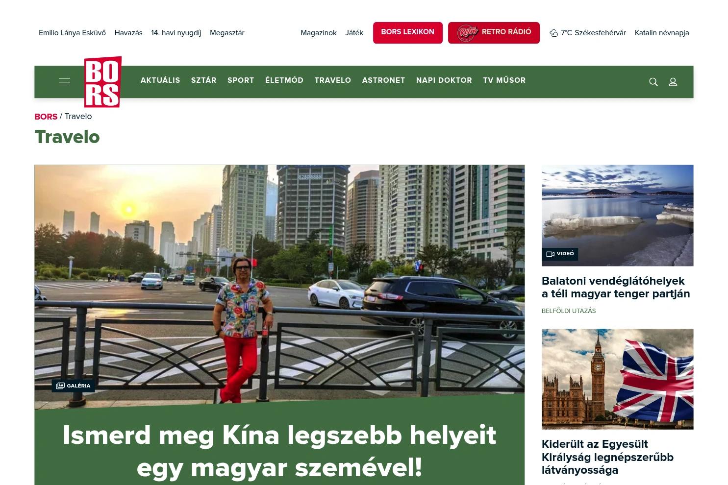 Travelo website screenshot