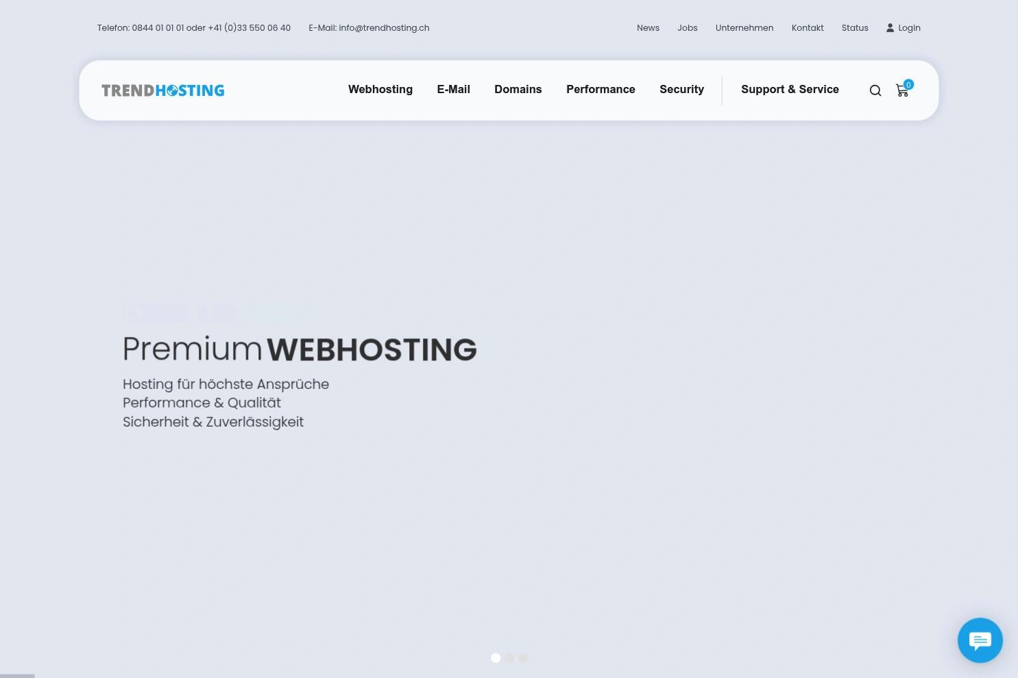 Trendhosting website screenshot