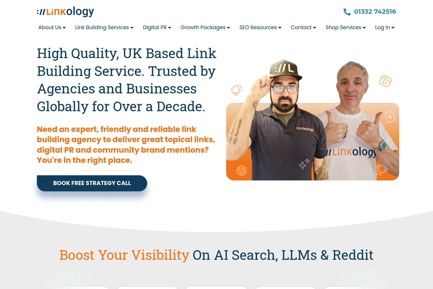 UK Linkology website screenshot