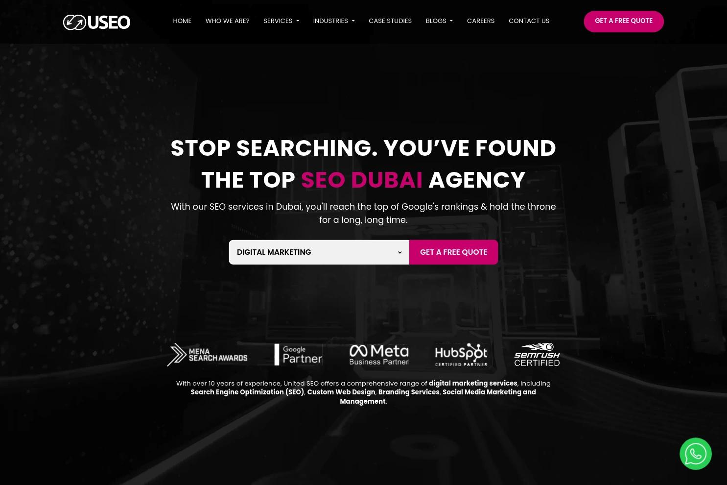 UnitedSEO website screenshot