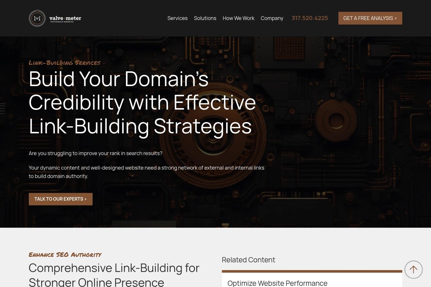 Valve+Meter website screenshot