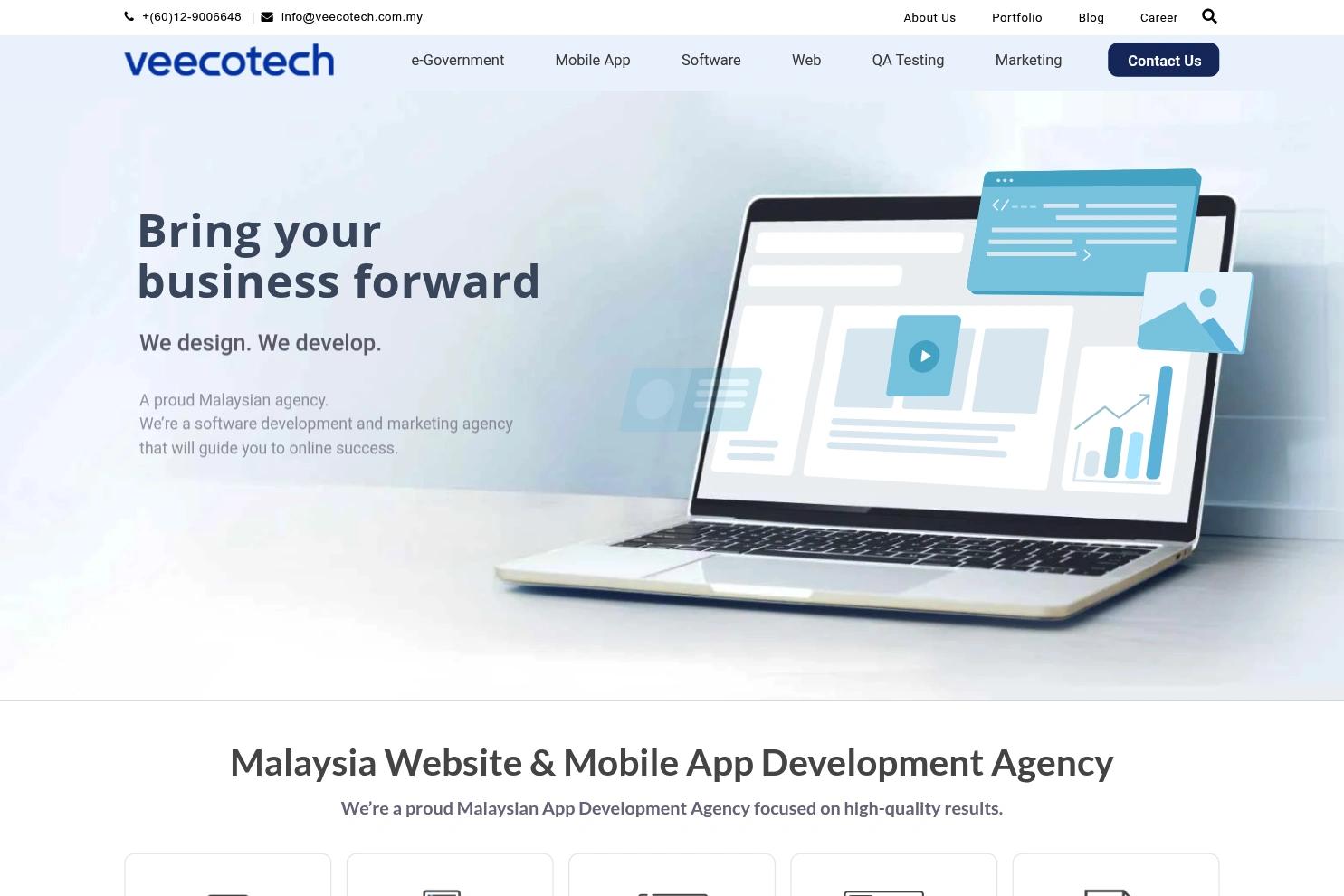 VeecoTech website screenshot