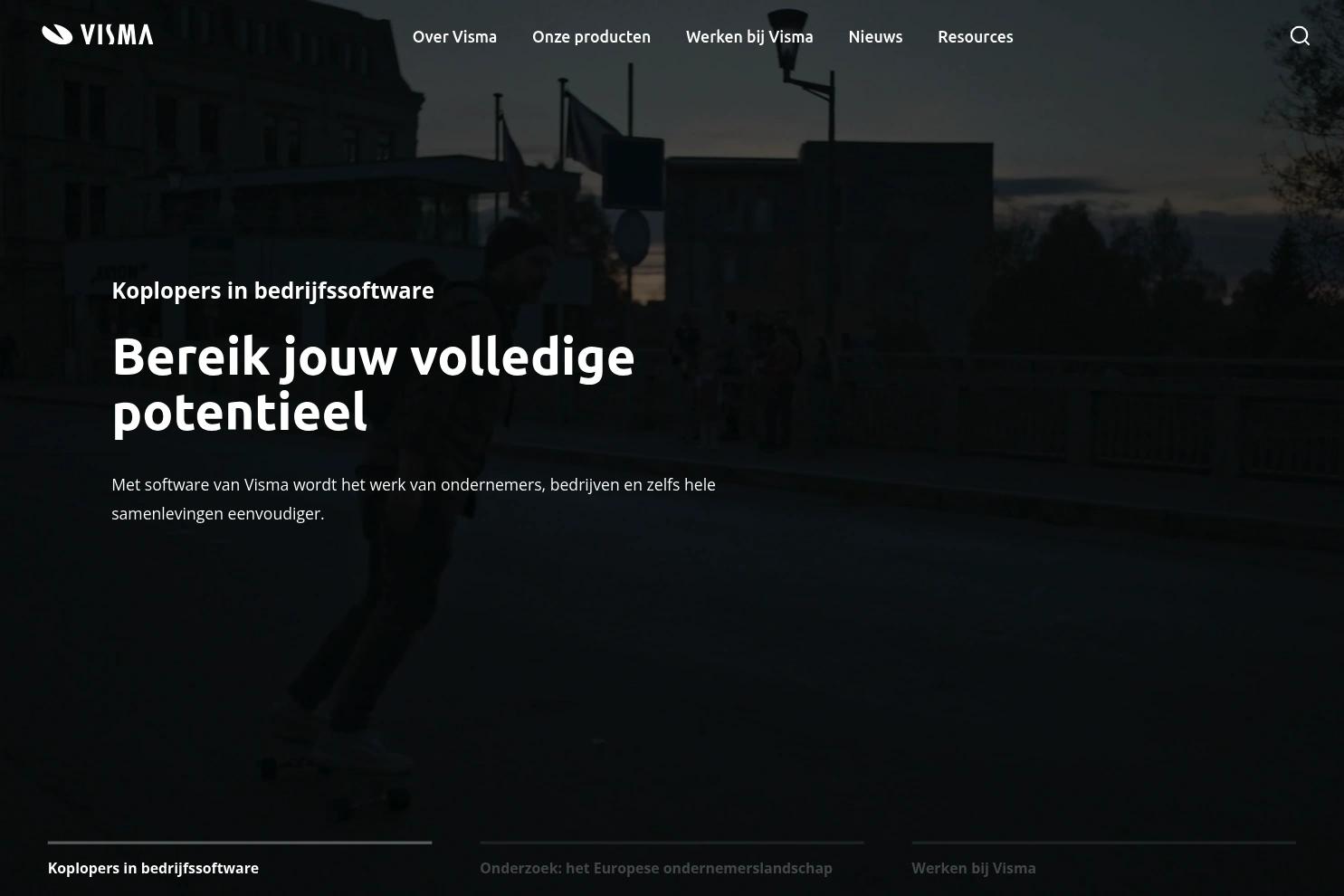 Visma Nederland website screenshot