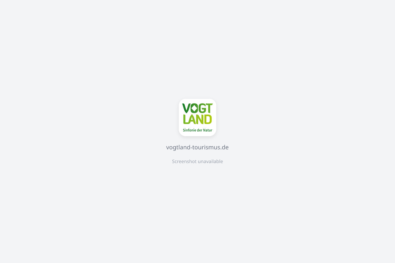 Vogtland Tourismus website screenshot