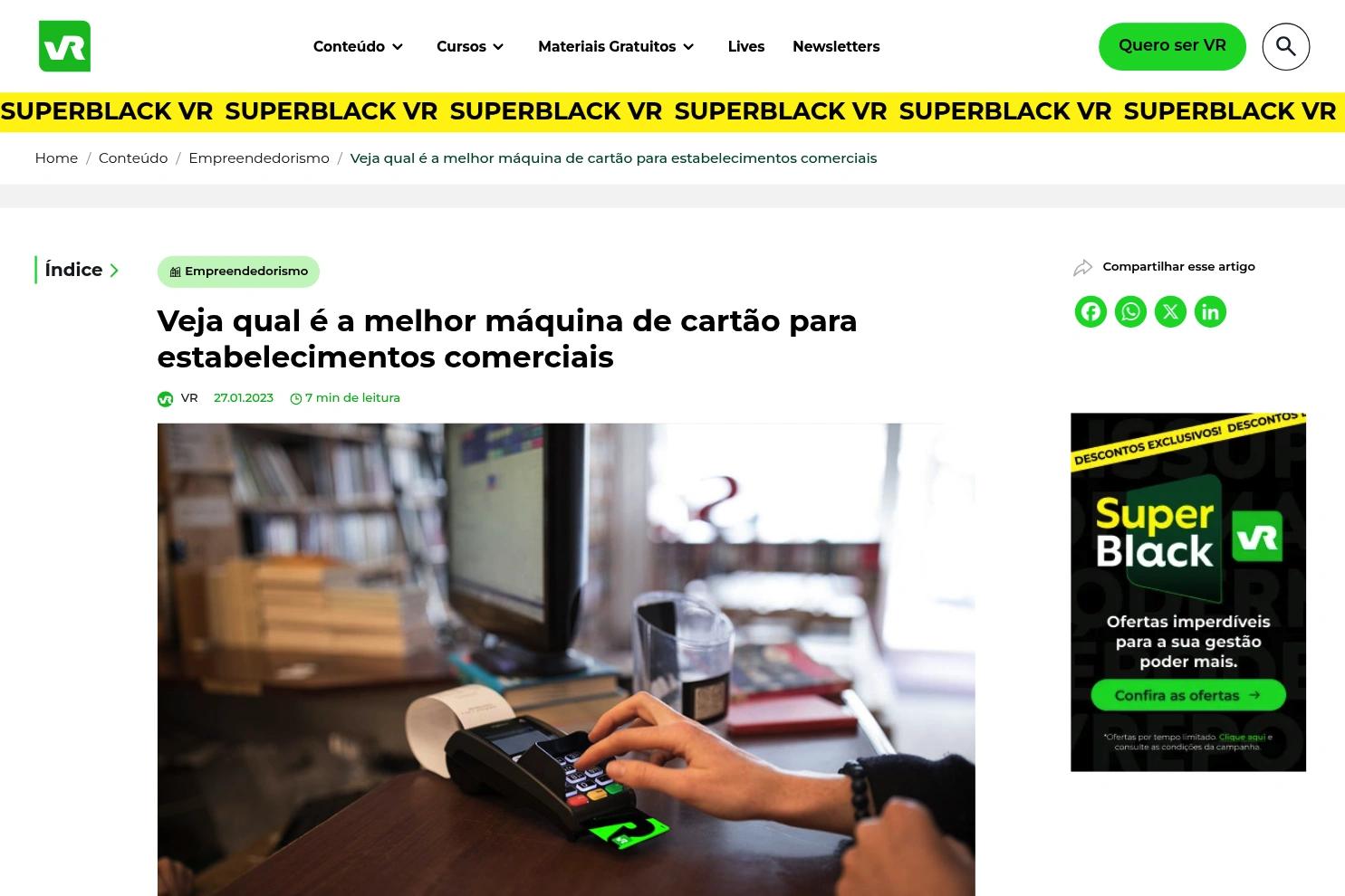 VR Benefícios website screenshot