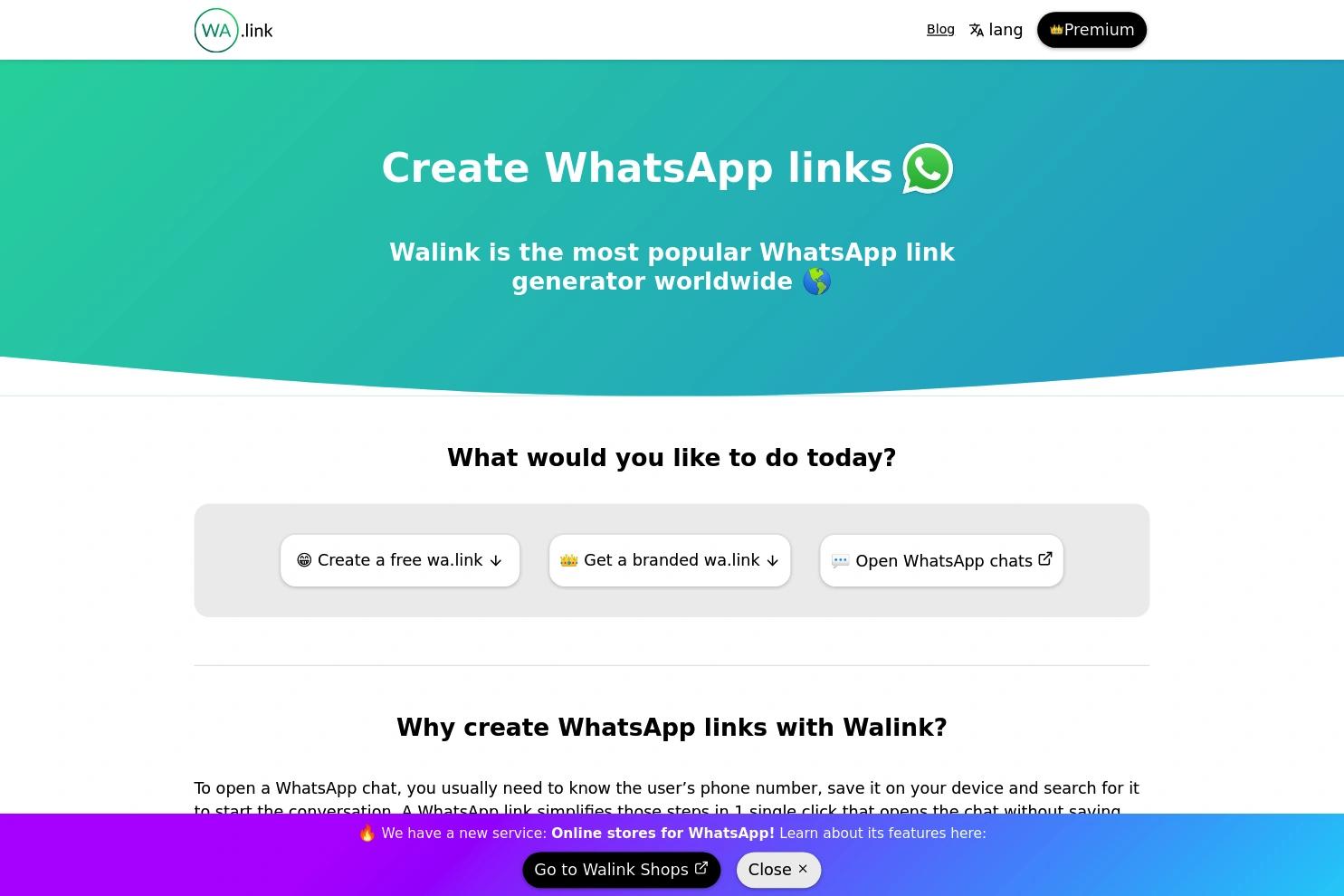 Walink website screenshot