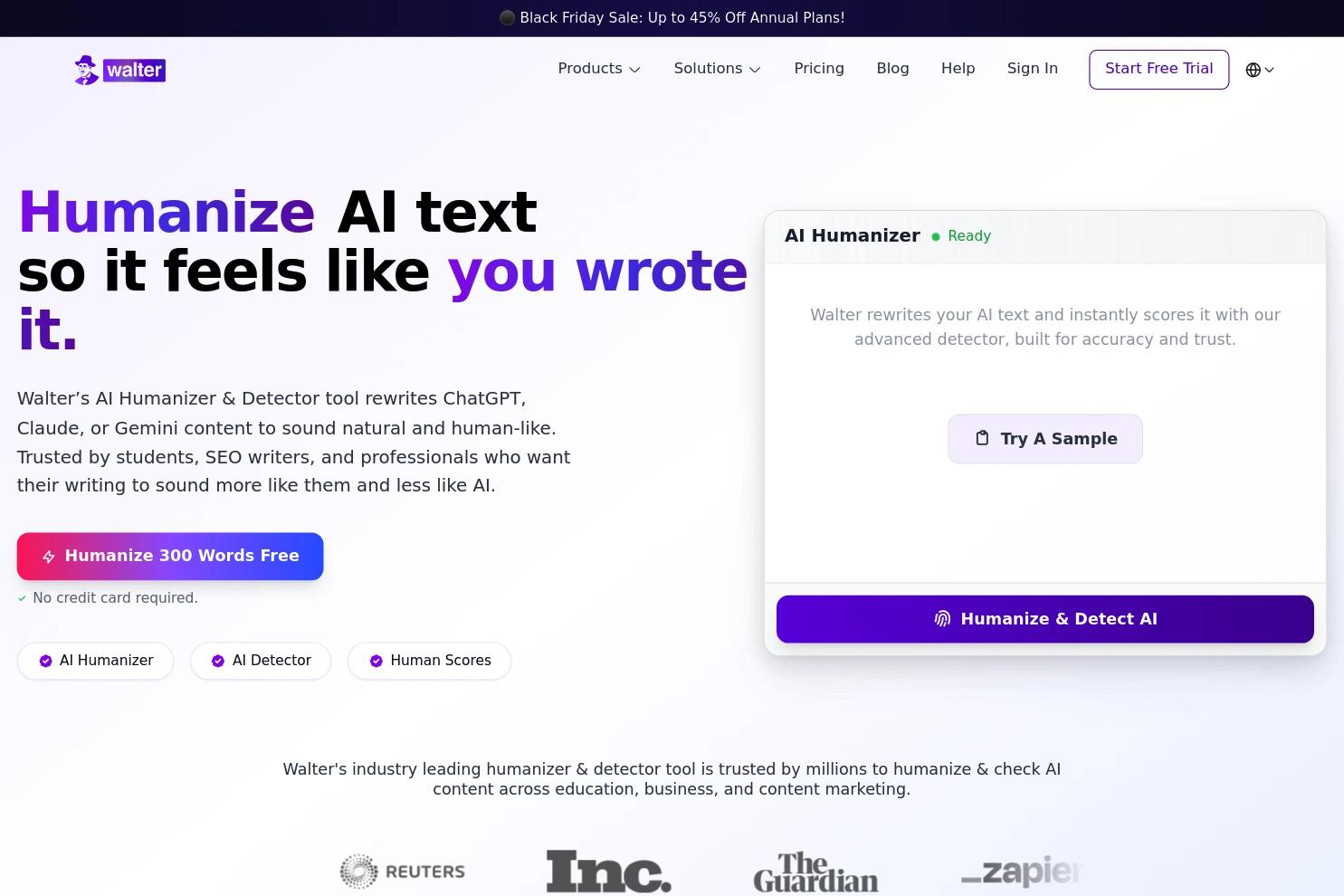 Walter Writes AI website screenshot