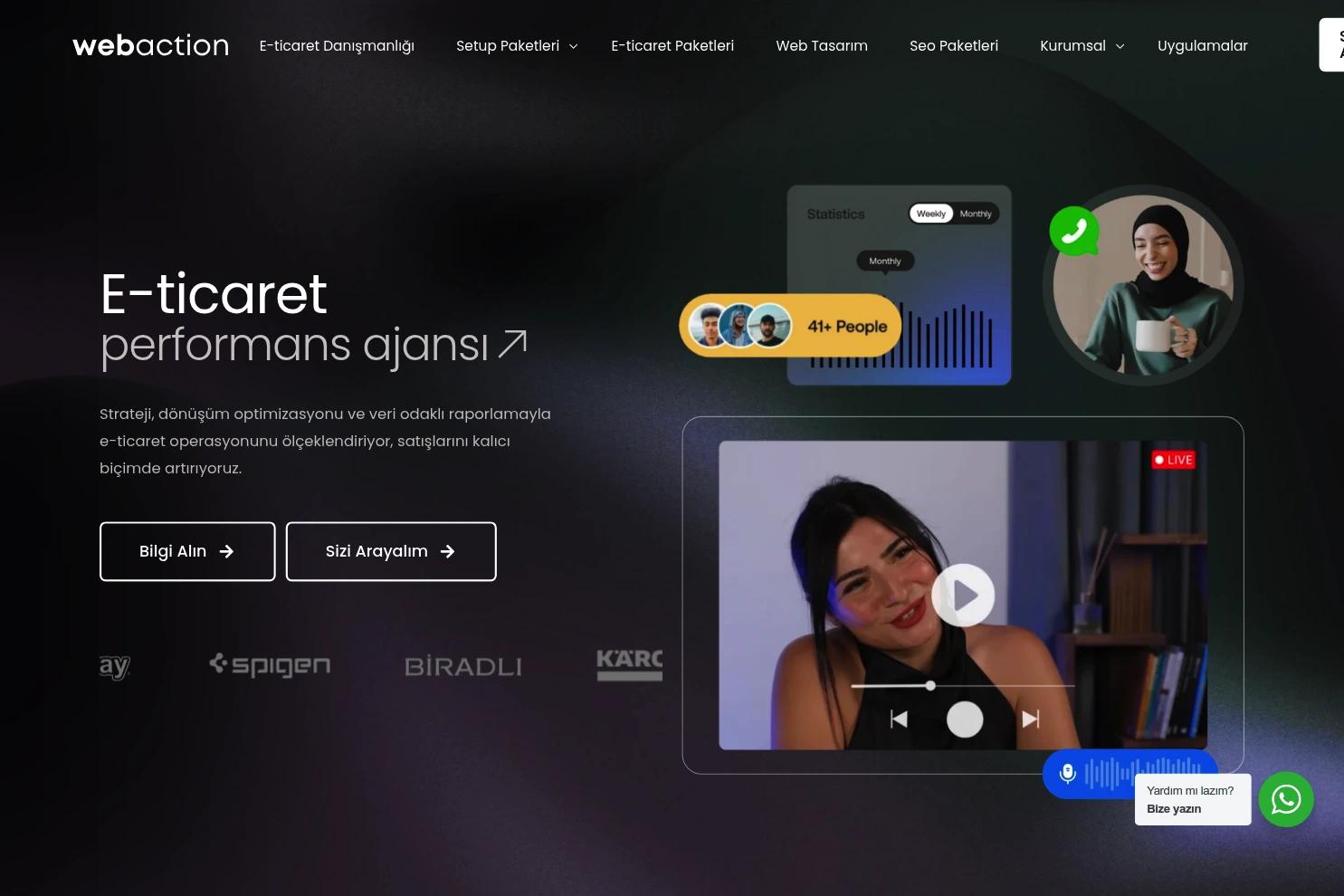 WebAction E-ticaret Ajansı website screenshot