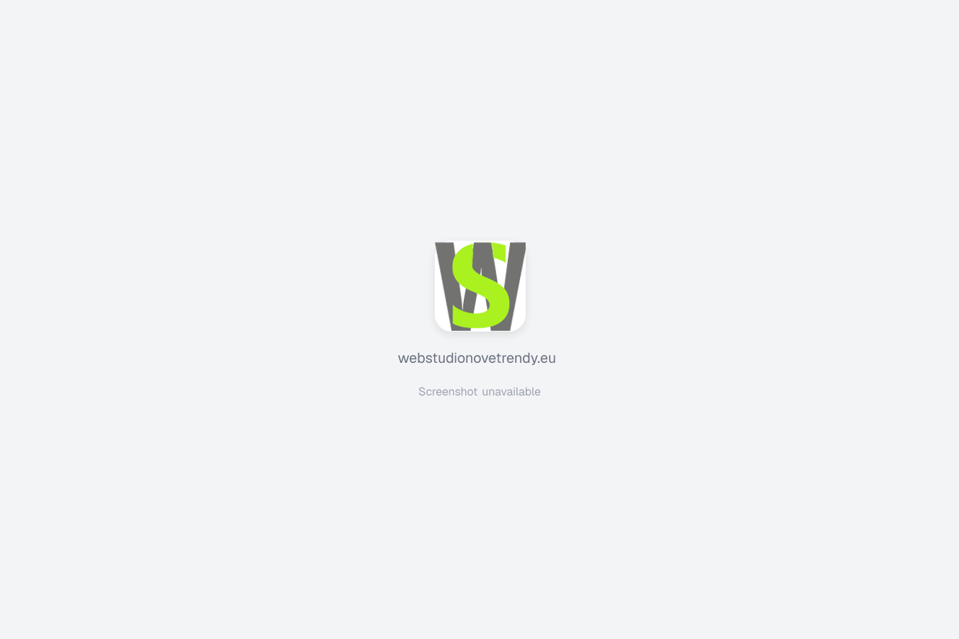 WebStudio Nové Trendy website screenshot