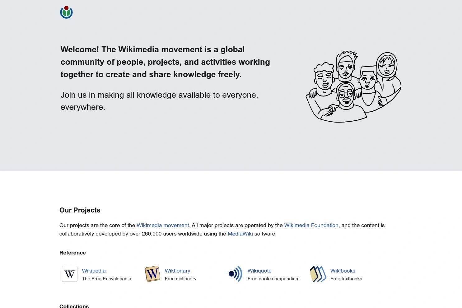 Wikimedia website screenshot