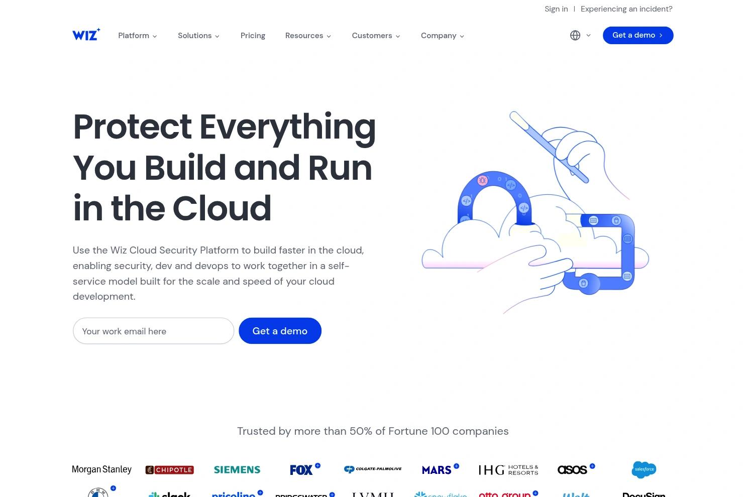 Wiz website screenshot