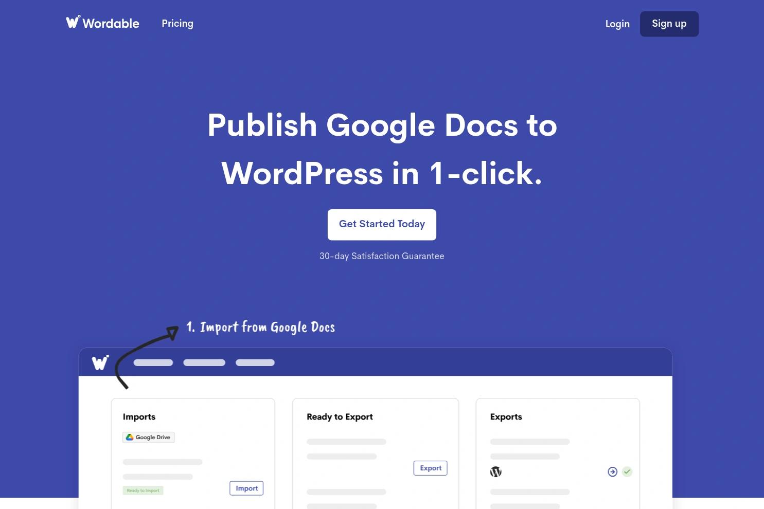 Wordable website screenshot