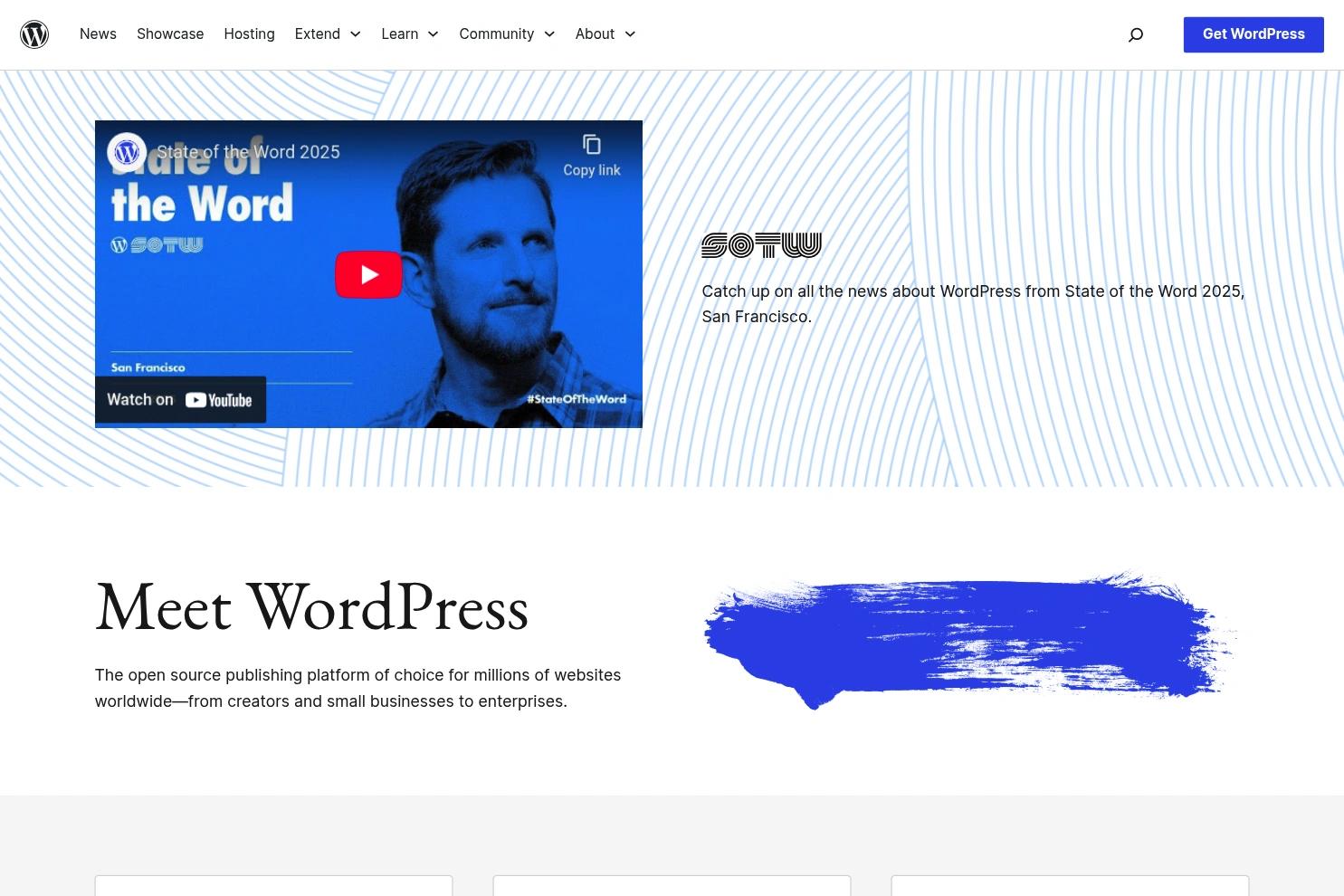 WordPress website screenshot