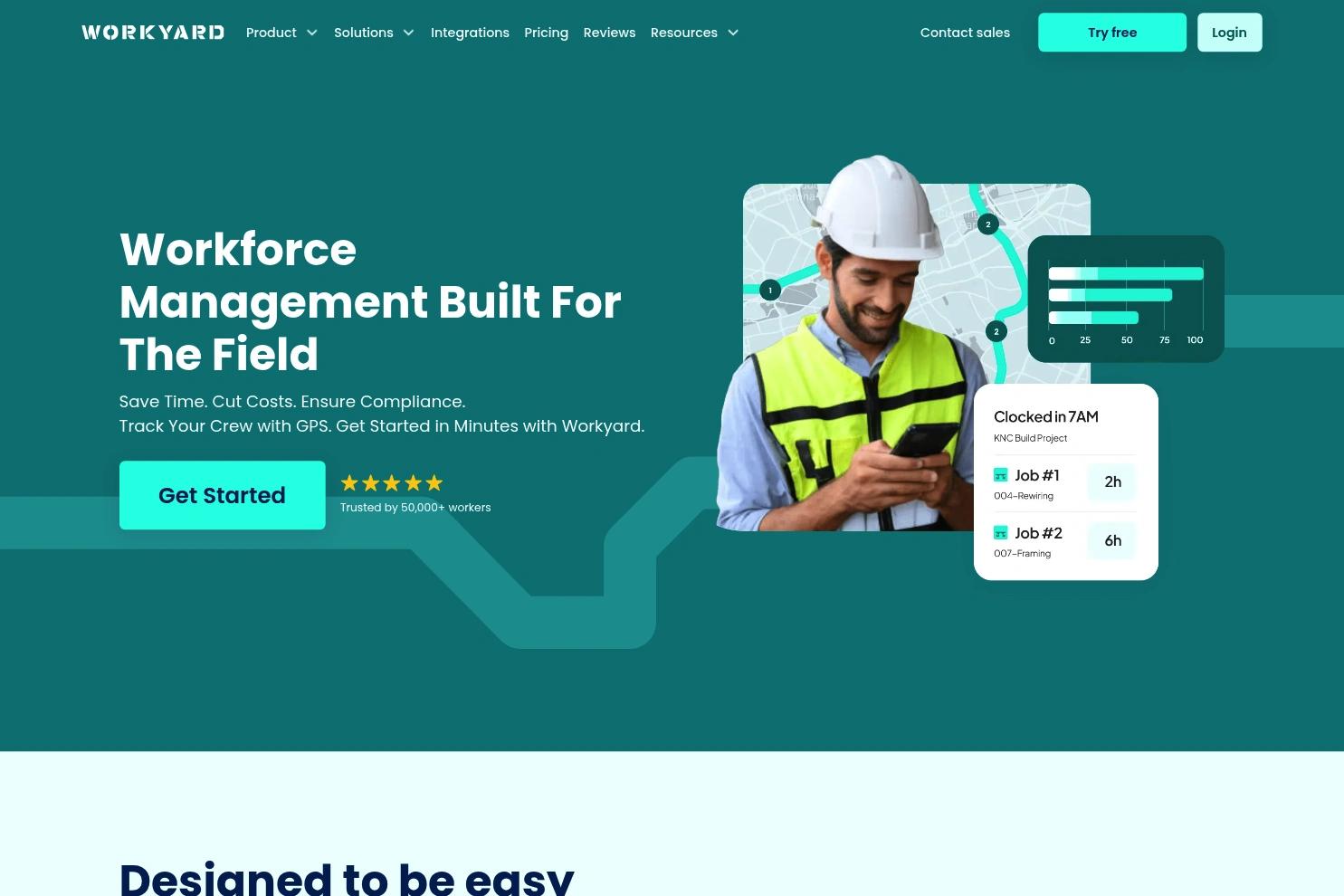Workyard website screenshot