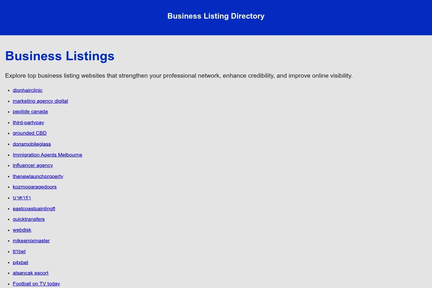 Business Listing Directory website screenshot