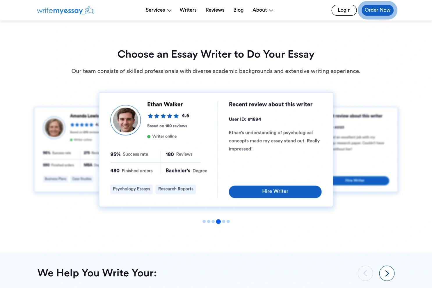 WriteMyEssay.help website screenshot